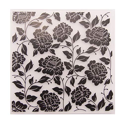 ECMQS Blumen DIY Kunststoff Embossing Folder Prägefolder, Waschbar Reusable Schablone Für Sammelalbum Fotoalbum Karte Machen Dekoration Handwerk von ECMQS