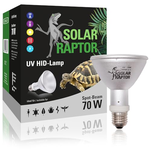 SOLAR RAPTOR HID UV-Strahler, Metalldampflampe, Wärme & UV-Lampe für Terrarien (70 Watt/Spot) von SOLAR RAPTOR