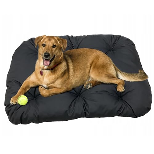 EDANTI Hundematte Hundebett Hundekissen Hundematratze Warmes Matten Für Kleine Mittelgroße & Große Hunde Dog Bed Hundekorb (Schwarz, 120x90 cm) von EDANTI