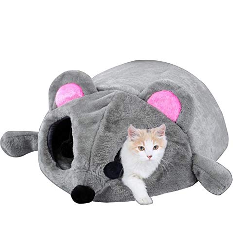 EESLL Katzenbett, Hundebett, waschbares Maus-Katzenbett mit Bezug, niedliches Maus-Höhlenhaus, Katzenzelt, Katzenhäuser, Hunde-Zelt, Haustierbedarf, 49,8 x 39,9 x 21,1 cm EESLL Katzenbett, Hundebett, waschbares Maus-Katzenbett mit Bezug, niedliches Maus-Höhlenhaus, Katzenzelt, Katzenhäuser, Hunde-Zelt, Haustierbedarf, 49,8 x 39,9 x 21,1 cm von EESLL