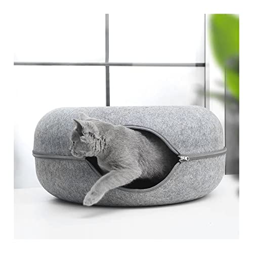 Cat Tunnel Bed, 7.87 x19.6 Inch Felt Tunnel Cat Nest, Round Felt Donut Cat Nest, Removable Cat Bed House Nest with Zipper Four Seasons for Small Dog Cat Puppy Sleeping Cat Tunnel Bed, 7.87 x19.6 Inch Felt Tunnel Cat Nest, Round Felt Donut Cat Nest, Removable Cat Bed House Nest with Zipper Four Seasons for Small Dog Cat Puppy Sleeping von EFEMIR