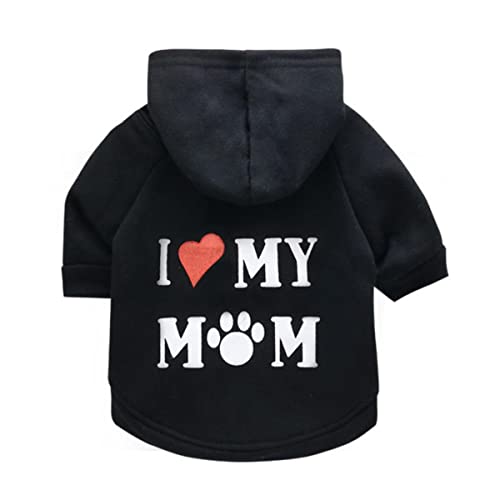 I Love My Mom Print Dog Hoodies Pet Kleidung für kleine Hunde Welpen Mantel Jacke Sweatshirt für Chihuahua Hund Katze Baumwolle Pet Outfits I Love My Mom Print Dog Hoodies Pet Kleidung für kleine Hunde Welpen Mantel Jacke Sweatshirt für Chihuahua Hund Katze Baumwolle Pet Outfits von EFFGAMU
