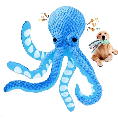 EFLAH Pawforloves Premium-Plüschtier für Haustiere, Premium-Plüsch-Oktopus für Haustiere, Paw for Loves Premium-Hundespielzeug, Quietschspielzeug für große Hunde, Haustierspielzeug für kleine (Blue) EFLAH Pawforloves Premium-Plüschtier für Haustiere, Premium-Plüsch-Oktopus für Haustiere, Paw for Loves Premium-Hundespielzeug, Quietschspielzeug für große Hunde, Haustierspielzeug für kleine (Blue) von EFLAH