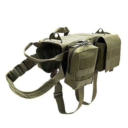 Taktische Tarnung Molle Hundeweste Harness Pet Jacket Hund Brustgeschirre mit Beutel von EGEN