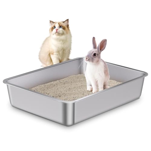 EGMEHOAD Katzentoilette aus Edelstahl, klein, Metall, leicht zu reinigen, Metall-Katzentoilette, Kätzchen, Pfanne, antihaftbeschichtet, kein Geruch EGMEHOAD Katzentoilette aus Edelstahl, klein, Metall, leicht zu reinigen, Metall-Katzentoilette, Kätzchen, Pfanne, antihaftbeschichtet, kein Geruch von EGMEHOAD