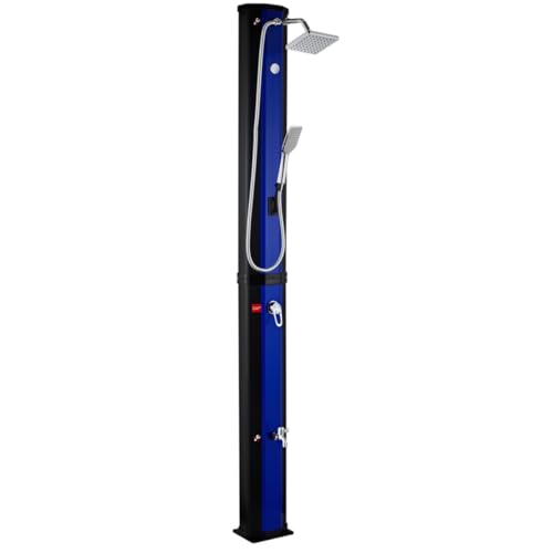 EGO INTERIORS Solar-Dusche, 60 Liter, Fußdusche, Handbrause, Thermometer, Regenduschkopf, PVC+ABS, Blau-Schwarz, Alicante EGO INTERIORS Solar-Dusche, 60 Liter, Fußdusche, Handbrause, Thermometer, Regenduschkopf, PVC+ABS, Blau-Schwarz, Alicante von EGO INTERIORS