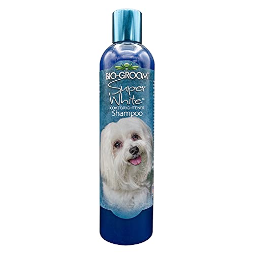 Bio-Groom - Super White Hundeshampoo - Für weißes und helles Fell - Aufhellendes Shampoo - Verleiht dem Fell Glanz - Mit Sojaprotein - 355 ml von Bio-groom