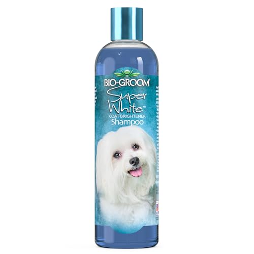 Bio-Groom - Super White Hundeshampoo - Für weißes und helles Fell - Aufhellendes Shampoo - Verleiht dem Fell Glanz - Mit Sojaprotein - 355 ml von Bio-groom