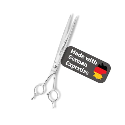 EHASO Hundeschere Linkshand Revolution Profi Fellschere Linkshänder für Hunde | 25 cm gerade | Hochwertige Hundescheren direkt aus Solingen | Langlebig und hochwertig von EHASO