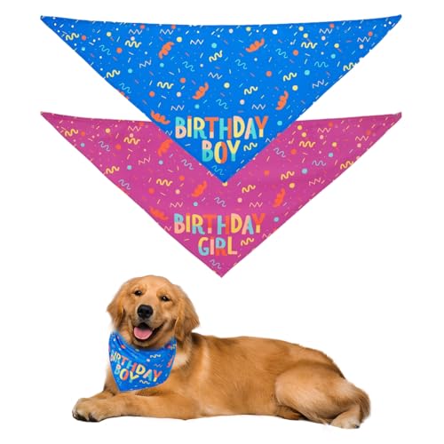 2 Stück Haustier-Dreieckstuch, Zum Geburtstag Bedrucktes Dreieckstuch, Hundespeicheltuch, Hunde-Dreieckstuch, Haustier-Geburtstagsdekoration 2 Stück Haustier-Dreieckstuch, Zum Geburtstag Bedrucktes Dreieckstuch, Hundespeicheltuch, Hunde-Dreieckstuch, Haustier-Geburtstagsdekoration von EHDWXVZM