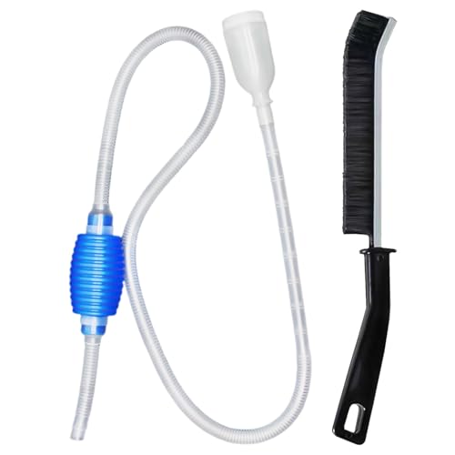 EHDWXVZM 1 Stück Aquarium-Wasserleitung, 1 Bürste, Aquarium-Wasserwechsler, Sandwäscher, manuelle Siphonpumpe, Wasserwechselfilter für das Aquarium, Aquarium-Reinigungsset von EHDWXVZM