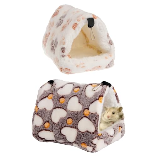 EHDWXVZM 2 Stück Hamsternest, Hamsterhaus, Hamsterversteck, Warme Höhle, Meerschweinchenkäfig, Kleines Tierheimzelt, Meerschweinchenhängematte EHDWXVZM 2 Stück Hamsternest, Hamsterhaus, Hamsterversteck, Warme Höhle, Meerschweinchenkäfig, Kleines Tierheimzelt, Meerschweinchenhängematte von EHDWXVZM