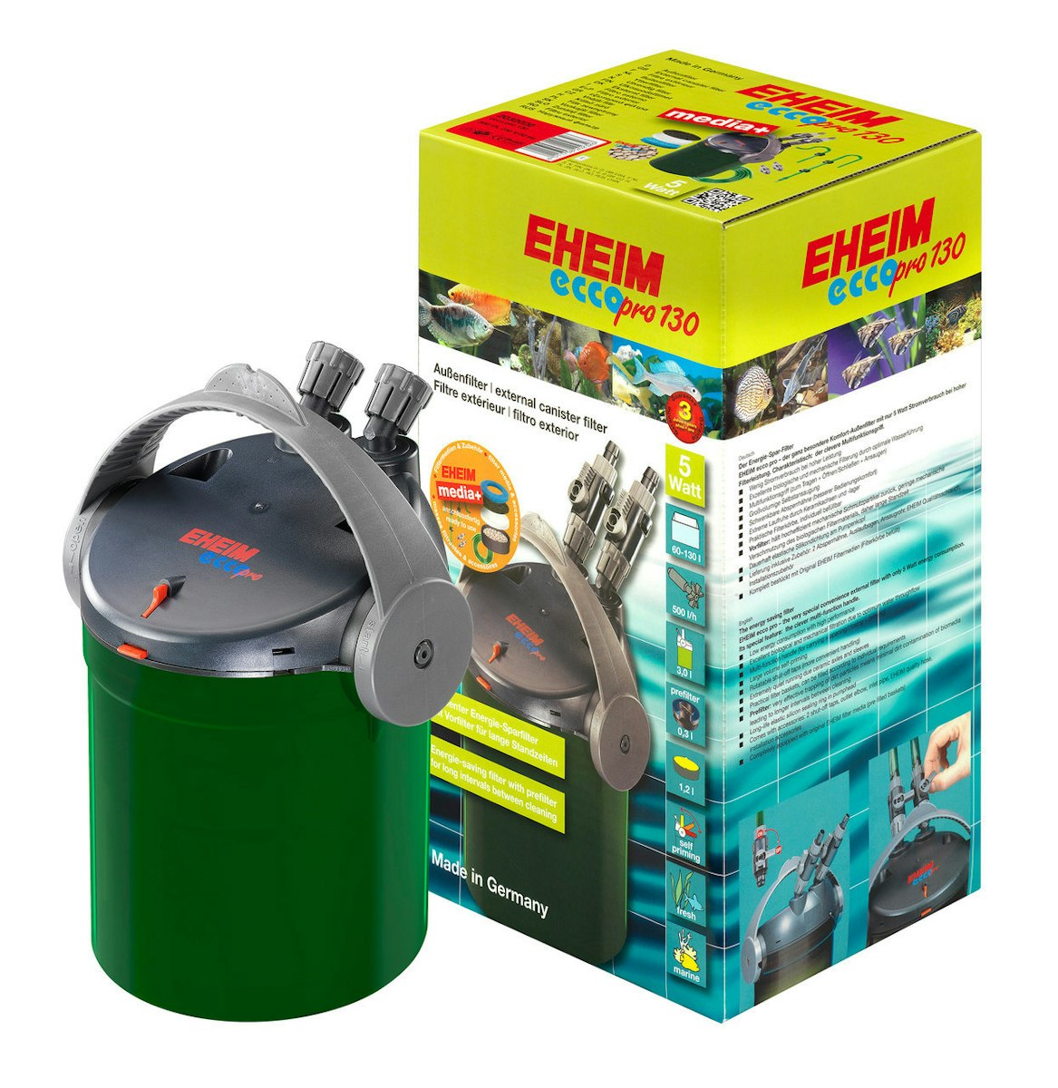 EHEIM 2032 ecco pro 130 Außenfilter mit Filtermasse von EHEIM
