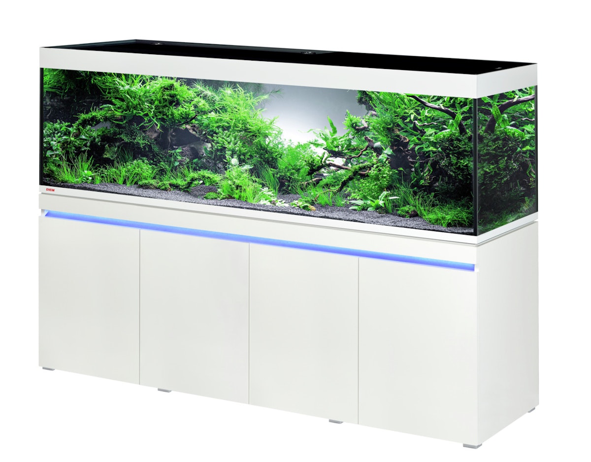 Eheim incpiria 630 Liter LED Farbe alpin Aquarium mit Unterschrank