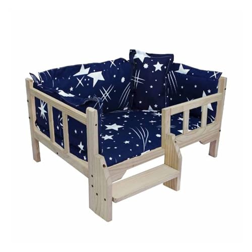 EHEIN Haustierbetten for Katzen Und Hunde, Kleine Mittelgroße Hundebetten, Hochbetten Aus Holz for Haustiere Im Innenbereich, Katzenbettmöbel, Welpenbetten (Color : Color1, Size : Style3) von EHEIN