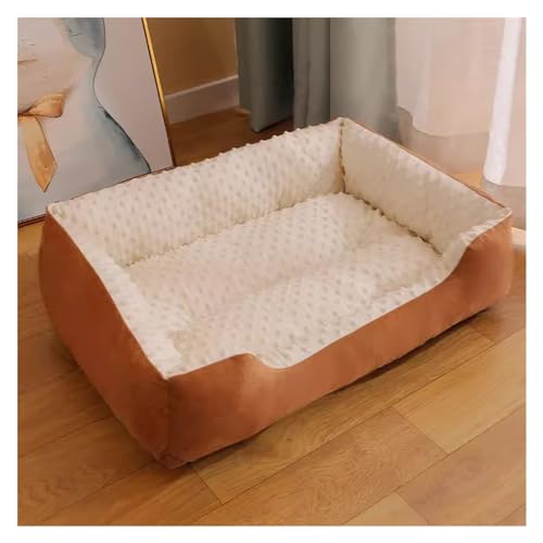 EHEIN Hundebett, weiche Plüsch-Haustiermatte, waschbares, rutschfestes Hundekäfigbett, geeignet for große, mittlere und kleine Hunde und Katzen (Color : Style2, Size : 72X53cm/28.3X20.9in) von EHEIN