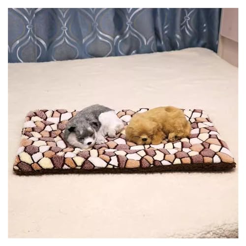 EHEIN Hundebett Beruhigendes Hundebett for kleine bis mittelgroße Hunde – rechteckiges waschbares Hundebett, Flauschiges Haustiersofa aus Kunstfell (Color : Style4, Size : S) von EHEIN