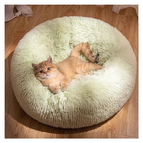 EHEIN Runde Donut-Katzen- und Hundebettwäsche, rutschfeste und wasserdichte Unterseite, superweiches und strapazierfähiges Haustierbett aus Stoff (Color : Style1, Size : M) von EHEIN