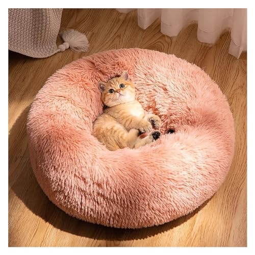 EHEIN Runde Donut-Katzen- und Hundebettwäsche, rutschfeste und wasserdichte Unterseite, superweiches und strapazierfähiges Haustierbett aus Stoff (Color : Style2, Size : L) von EHEIN