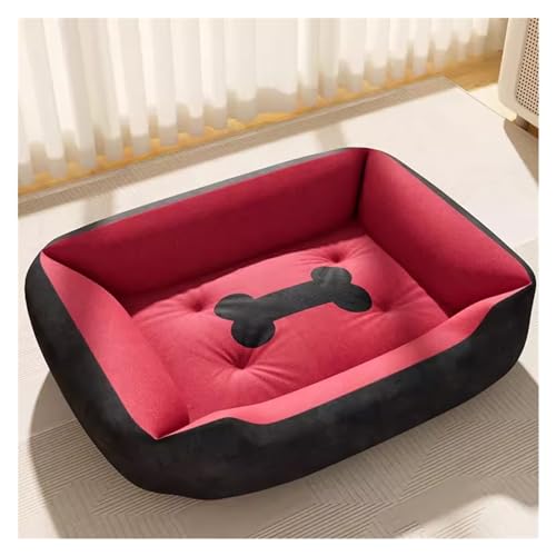 EHEIN Waschbares Hundebett, Plüsch-Hundekistenbett, Bequeme, rutschfeste Haustier-Schlafunterlage, geeignet for große, mittlere und kleine Hunde (Color : Style1, Size : 90X70cm/35.4X27.6in) von EHEIN