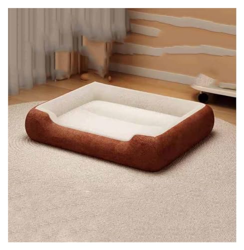 Großes Hundebett, waschbar, geeignet for große, mittlere und kleine Hunderassen, rutschfeste Haustiermatratze aus Plüsch, flauschige Hundehüttenmatte ( Color : Style4 , Size : 60X45cm/23.6X17.7in ) von EHEIN