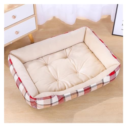 Hundebett for kleine bis mittelgroße Hunde, beruhigendes, waschbares Welpen- und Katzenbett for den Innenbereich, bequemes Vier-Jahreszeiten-Haustierbett ( Color : Style2 , Size : 60X45 cm/23.6X17.7 i von EHEIN