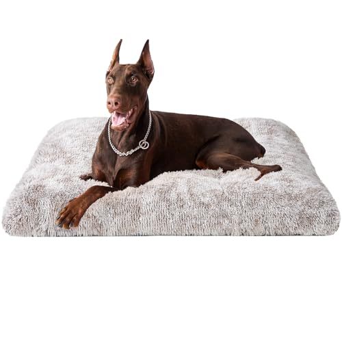 EHEYCIGA Flauschig Hundebett Grosse Hunde XXL, Hundekissen Waschbar, Kuschelig rutschfest Hundematte mit Langem Plüsch, Braun, 120x90cm EHEYCIGA Flauschig Hundebett Grosse Hunde XXL, Hundekissen Waschbar, Kuschelig rutschfest Hundematte mit Langem Plüsch, Braun, 120x90cm von EHEYCIGA