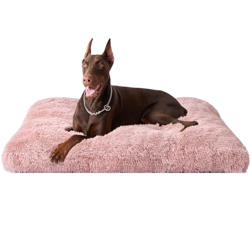 EHEYCIGA Flauschig Hundebett Grosse Hunde XXL, Hundekissen Waschbar, Kuschelig rutschfest Hundematte mit Langem Plüsch, Rosa, 120x90cm EHEYCIGA Flauschig Hundebett Grosse Hunde XXL, Hundekissen Waschbar, Kuschelig rutschfest Hundematte mit Langem Plüsch, Rosa, 120x90cm von EHEYCIGA