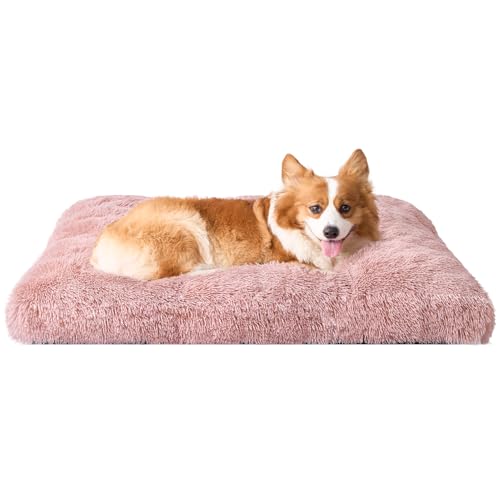 EHEYCIGA Flauschig Hundebett Kleine Hunde, Hundekissen Mittelgroße Hunde Waschbar, Kuschelig rutschfest Hundematte mit Langem Plüsch, Rosa, 75x50cm EHEYCIGA Flauschig Hundebett Kleine Hunde, Hundekissen Mittelgroße Hunde Waschbar, Kuschelig rutschfest Hundematte mit Langem Plüsch, Rosa, 75x50cm von EHEYCIGA