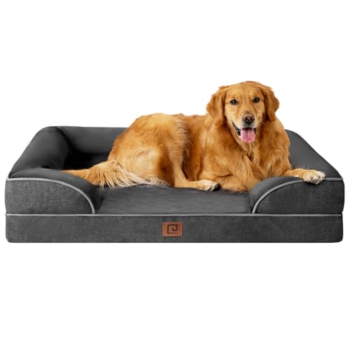 EHEYCIGA Orthopädisches Hundebett Grosse Hunde, Memory Foam Hundekorb XL, Waschbar Hundesofa Wasserdicht rutschfest, Hundecouch mit Hohem Rand von EHEYCIGA