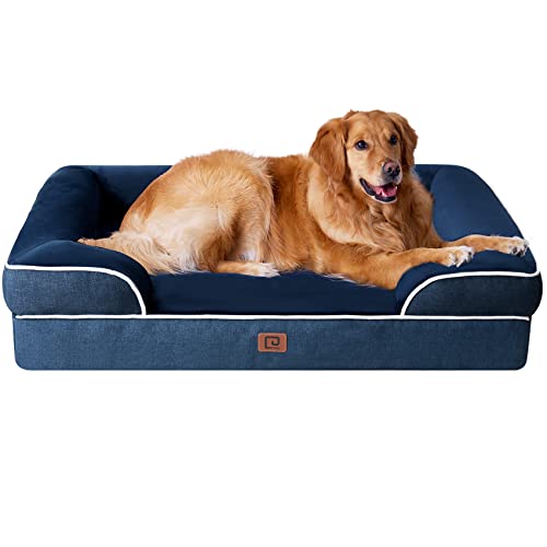 EHEYCIGA Orthopädisches Hundebett Grosse Hunde, Memory Foam Hundekorb XL, Waschbar Hundesofa Wasserdicht rutschfest, Hundecouch mit Hohem Rand von EHEYCIGA