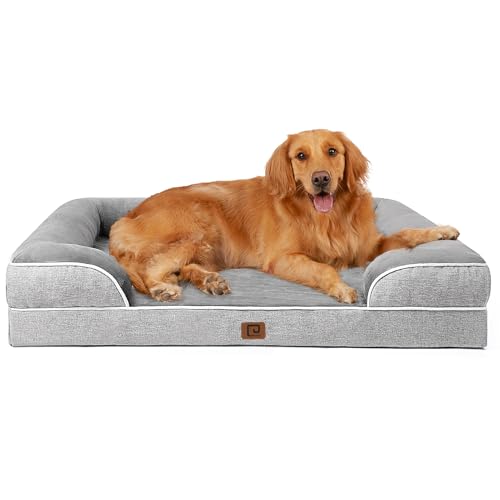 EHEYCIGA Orthopädisches Hundebett Grosse Hunde, Memory Foam Hundekorb XL, Waschbar Hundesofa Wasserdicht rutschfest, Hundecouch mit Hohem Rand von EHEYCIGA