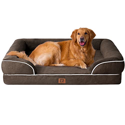 EHEYCIGA Orthopädisches Hundebett Grosse Hunde, Memory Foam Hundekorb XL, Waschbar Hundesofa Wasserdicht rutschfest, Hundecouch mit Hohem Rand von EHEYCIGA