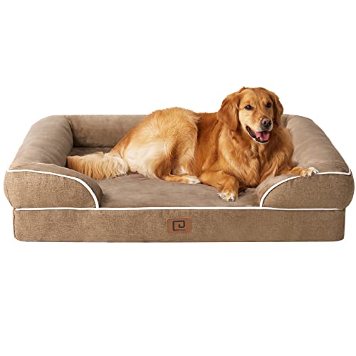 EHEYCIGA Orthopädisches Hundebett Grosse Hunde, Memory Foam Hundekorb XL, Waschbar Hundesofa Wasserdicht rutschfest, Hundecouch mit Hohem Rand von EHEYCIGA