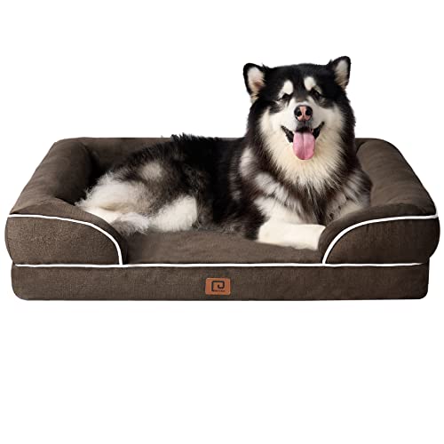 EHEYCIGA Orthopädisches Hundebett Grosse Hunde, Memory Foam Hundekorb XXL, Waschbar Hundesofa Wasserdicht rutschfest, Hundecouch mit Hohem Rand von EHEYCIGA