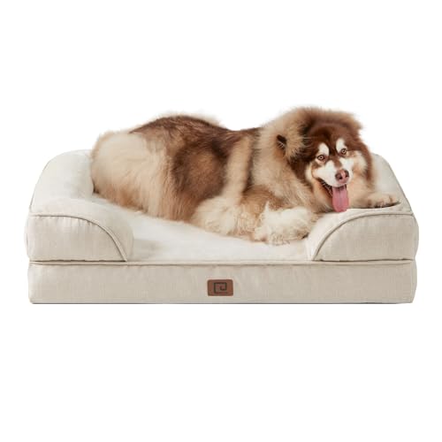 EHEYCIGA Orthopädisches Hundebett Grosse Hunde, Memory Foam Hundekorb XXL, Waschbar Hundesofa Wasserdicht rutschfest, Hundecouch mit Hohem Rand von EHEYCIGA