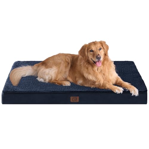 EHEYCIGA Orthopädisches Hundebett Grosse Hunde XL, Hundekissen Waschbar Flauschig, Hundematte Hundematratze mit Abnehmbarem Deckel für Kiste von EHEYCIGA