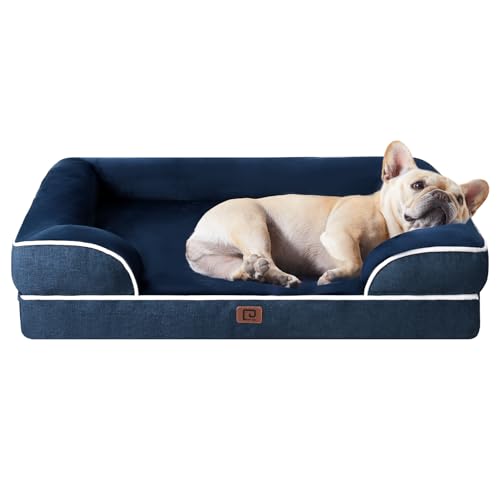 EHEYCIGA Orthopädisches Hundebett Kleine Hunde, Memory Foam Hundekorb Mittelgroße Hunde, Waschbar Hundesofa Wasserdicht rutschfest, Hundecouch mit Hohem Rand von EHEYCIGA