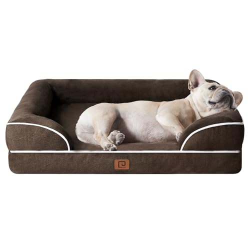 EHEYCIGA Orthopädisches Hundebett Kleine Hunde, Memory Foam Hundekorb Mittelgroße Hunde, Waschbar Hundesofa Wasserdicht rutschfest, Hundecouch mit Hohem Rand von EHEYCIGA