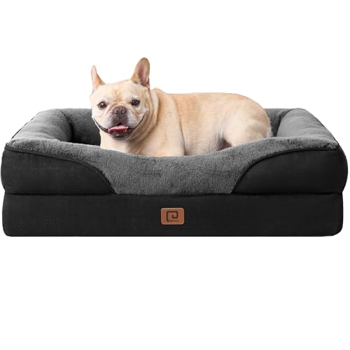 EHEYCIGA Orthopädisches Hundebett Kleine Hunde, Memory Foam Waschbar und Wasserdicht Hundekorb mit 4 Rändern, Hundesofa Hundecouch rutschfest, Grau/Schwarz, 76x51x16.5 cm EHEYCIGA Orthopädisches Hundebett Kleine Hunde, Memory Foam Waschbar und Wasserdicht Hundekorb mit 4 Rändern, Hundesofa Hundecouch rutschfest, Grau/Schwarz, 76x51x16.5 cm von EHEYCIGA
