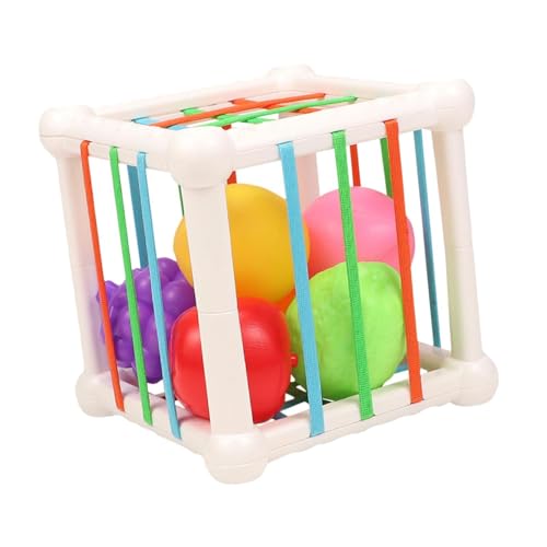 EHJRE Sensorischer Behälter mit Elastischem Seil, Baby Formsortierwürfel für Kinder EHJRE Sensorischer Behälter mit Elastischem Seil, Baby Formsortierwürfel für Kinder von EHJRE