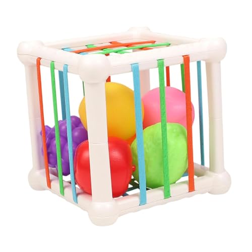 EHJRE Sensorischer Behälter mit Elastischem Seil, Baby Formsortierwürfel für Kinder EHJRE Sensorischer Behälter mit Elastischem Seil, Baby Formsortierwürfel für Kinder von EHJRE