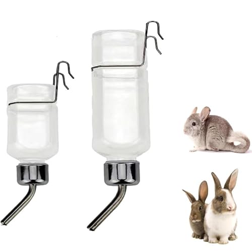 2 Stück tropffreie Kleintier-Wasserflasche zum Aufhängen, Haustierflaschen, Meerschweinchen, Gießflasche, kleine Haustiere, Wasserflaschen, Kaninchen, Hamster, Haustier-Trinkwasserspender aus 2 Stück tropffreie Kleintier-Wasserflasche zum Aufhängen, Haustierflaschen, Meerschweinchen, Gießflasche, kleine Haustiere, Wasserflaschen, Kaninchen, Hamster, Haustier-Trinkwasserspender aus von EHOTER