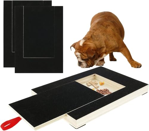 Dog Nail Scratch Board 2024 Multifunktionales Hunde-Kratzbrett für Nägel mit Hundespielzeugbox Nägel Schleifpapier Kratzmatte für Hunde Welpen Nagelknipser für sichere Hundekrallenpflege (2 Stück) von EHOTER