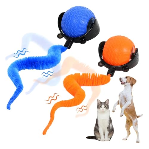 EHOTER Chewy Rolling Ball Rolling Ball für Katzen, intelligentes interaktives Katzenspielzeug, selbstrollender Ball, elektrischer Ball, Spielzeug für Katzen, interaktiver Katzenspielzeugball, 360° EHOTER Chewy Rolling Ball Rolling Ball für Katzen, intelligentes interaktives Katzenspielzeug, selbstrollender Ball, elektrischer Ball, Spielzeug für Katzen, interaktiver Katzenspielzeugball, 360° von EHOTER