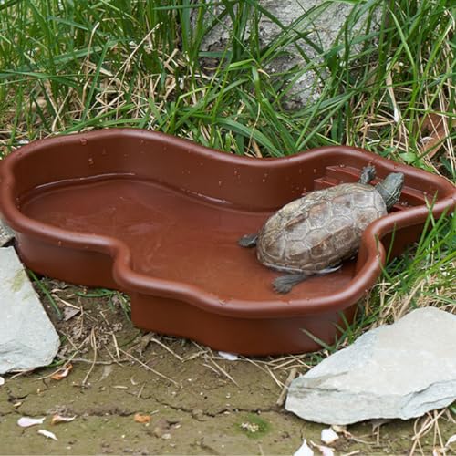 EHOTER Große Reptilien-Wasserschale,Großes Schildkröten-Badebecken | Schildkröten-Badeschale für Nahrung und Wasser, Reptilien-Badebecken für Schlange, Bartagamen, Schildkröte, Gecko EHOTER Große Reptilien-Wasserschale,Großes Schildkröten-Badebecken | Schildkröten-Badeschale für Nahrung und Wasser, Reptilien-Badebecken für Schlange, Bartagamen, Schildkröte, Gecko von EHOTER