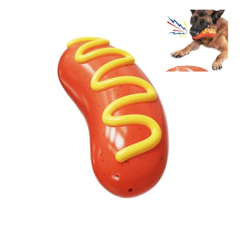 EHOTER Hundespielzeug, Kauspielzeug Hunde Wurst-Zähneknirschstab Haustiere, Quietschspielzeug Interaktives Hundespielzeug für Welpen, kleine, mittelgroße und große Rassen (1) von EHOTER