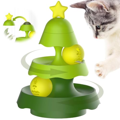 EHOTER Interaktives Katzenspielzeug Ball Plattenspieler Interaktives Katzenspielzeug Ball Katzenbahn Spielzeug 3 Ebenen Drehteller mit 3 Track Balls DIY Kreis Spaß Spielzeug für Kätzchen Mentale EHOTER Interaktives Katzenspielzeug Ball Plattenspieler Interaktives Katzenspielzeug Ball Katzenbahn Spielzeug 3 Ebenen Drehteller mit 3 Track Balls DIY Kreis Spaß Spielzeug für Kätzchen Mentale von EHOTER