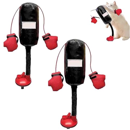 EHOTER Katzen-Boxhandschuhe, Katzenspielhandschuh, Katzen-Boxsack, verbindet Fensterboxen, Katzenspielzeug mit Handschuhen, Katzenspielzeug, Boxsack, interaktives Kätzchen-Spielzeug, Boxsack (2 Stück) EHOTER Katzen-Boxhandschuhe, Katzenspielhandschuh, Katzen-Boxsack, verbindet Fensterboxen, Katzenspielzeug mit Handschuhen, Katzenspielzeug, Boxsack, interaktives Kätzchen-Spielzeug, Boxsack (2 Stück) von EHOTER
