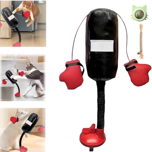EHOTER Katzen Boxsack Spielzeug, 2024 Neuer Boxsack Katzenspielzeug Boxsack Katzenspielzeug Boxsack mit Handschuhen Katzenspielzeug, Interaktives Kätzchenspielzeug Boxsack, Boxsack Spielen Gym für EHOTER Katzen Boxsack Spielzeug, 2024 Neuer Boxsack Katzenspielzeug Boxsack Katzenspielzeug Boxsack mit Handschuhen Katzenspielzeug, Interaktives Kätzchenspielzeug Boxsack, Boxsack Spielen Gym für von EHOTER